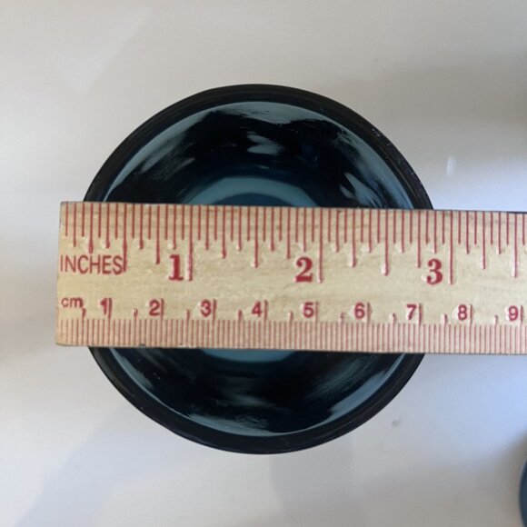 Vintage Colony Nouveau Riviera Blue Glass Water Goblets Set Of 6 MCM 8 oz - Picture 5 of 5